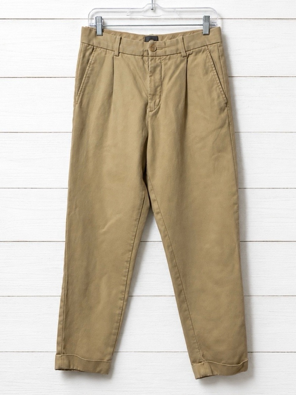 H&M Regular Fit Khaki Chino Pants Men’s Size 30 Cuffed Hem